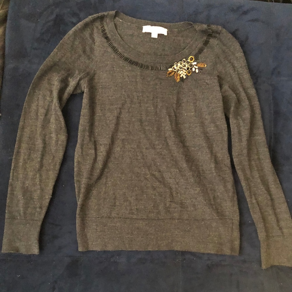 Ann Taylor Loft Grey Sweater, Size S